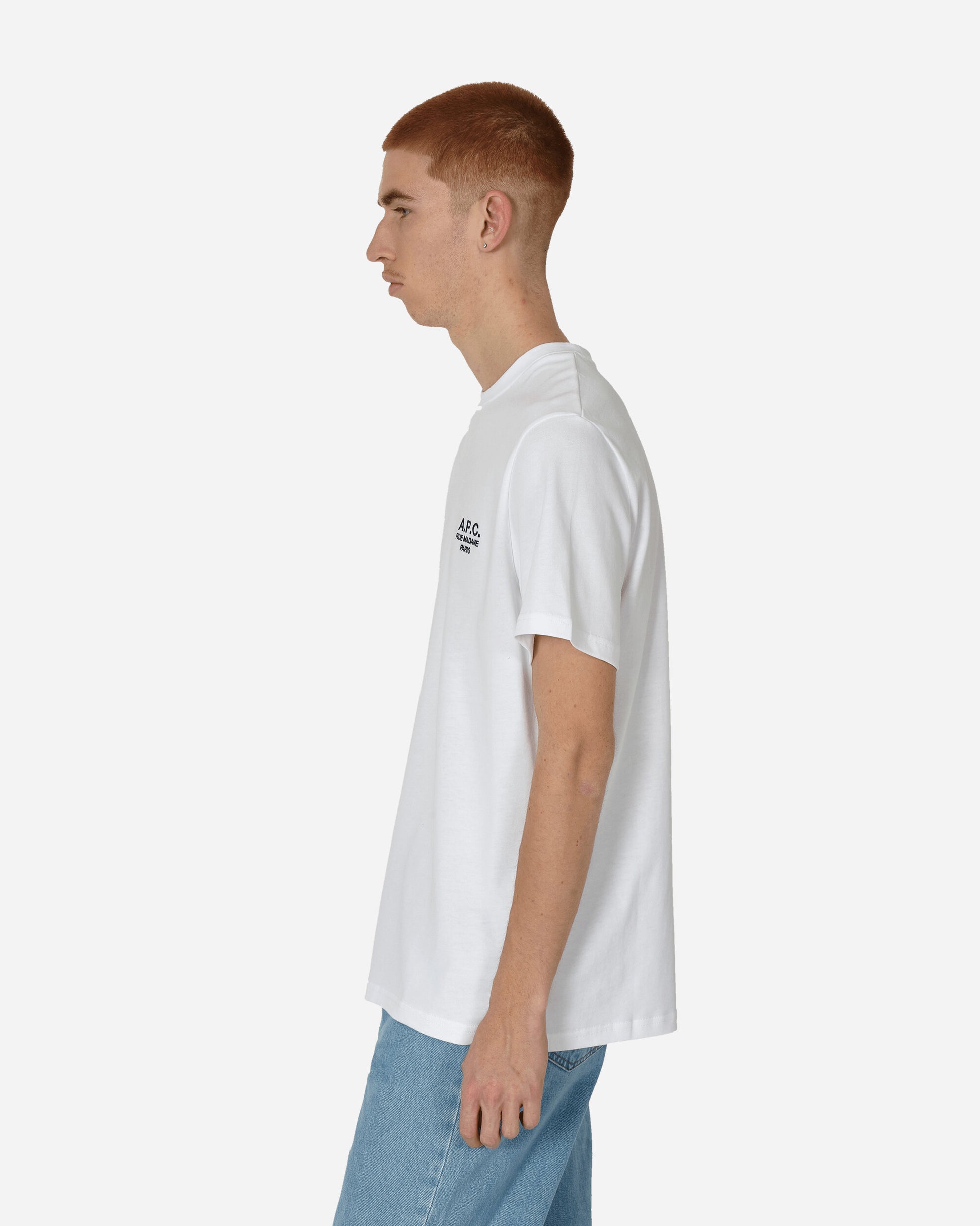 A.P.C. T-Shirt Raymond White T-Shirts Shortsleeve COEZC-H26840 AAB