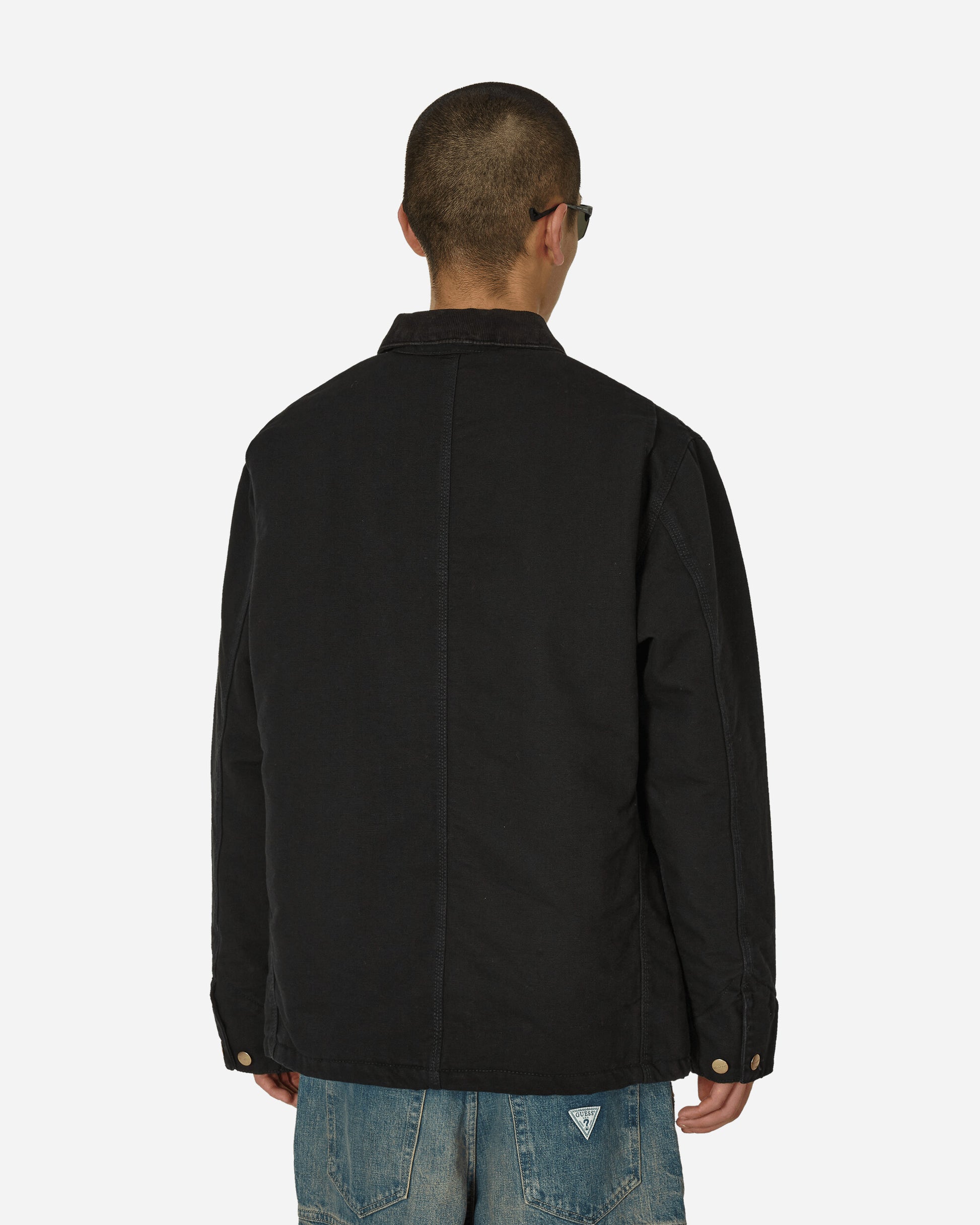 Carhartt WIP Og Chore Coat Black/Black Aged Canvas Coats and Jackets Jackets I027357 00E3K