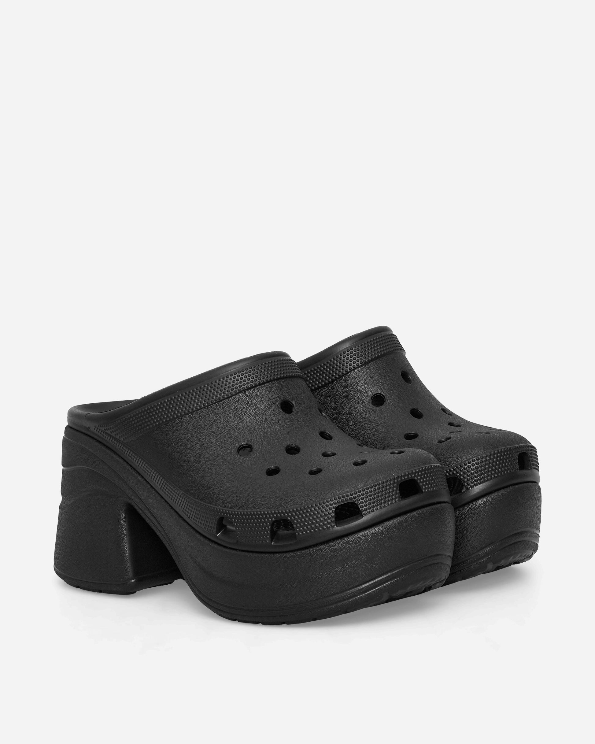 Crocs Wmns Siren Clog W Black Sandals and Slides Heels 208547 BLK