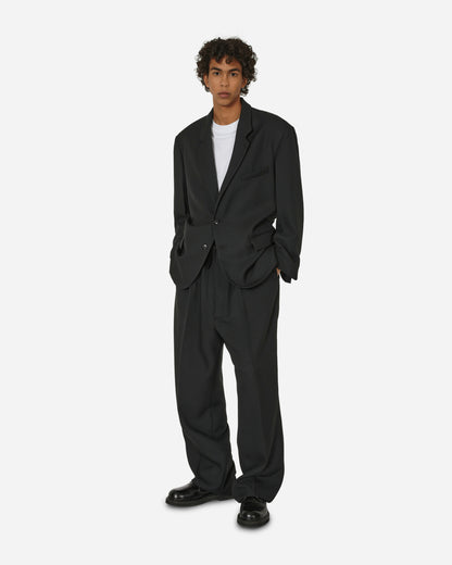 Random Identities Worker Low Crotch Trousers Black Pants Trousers RAN03P103  001