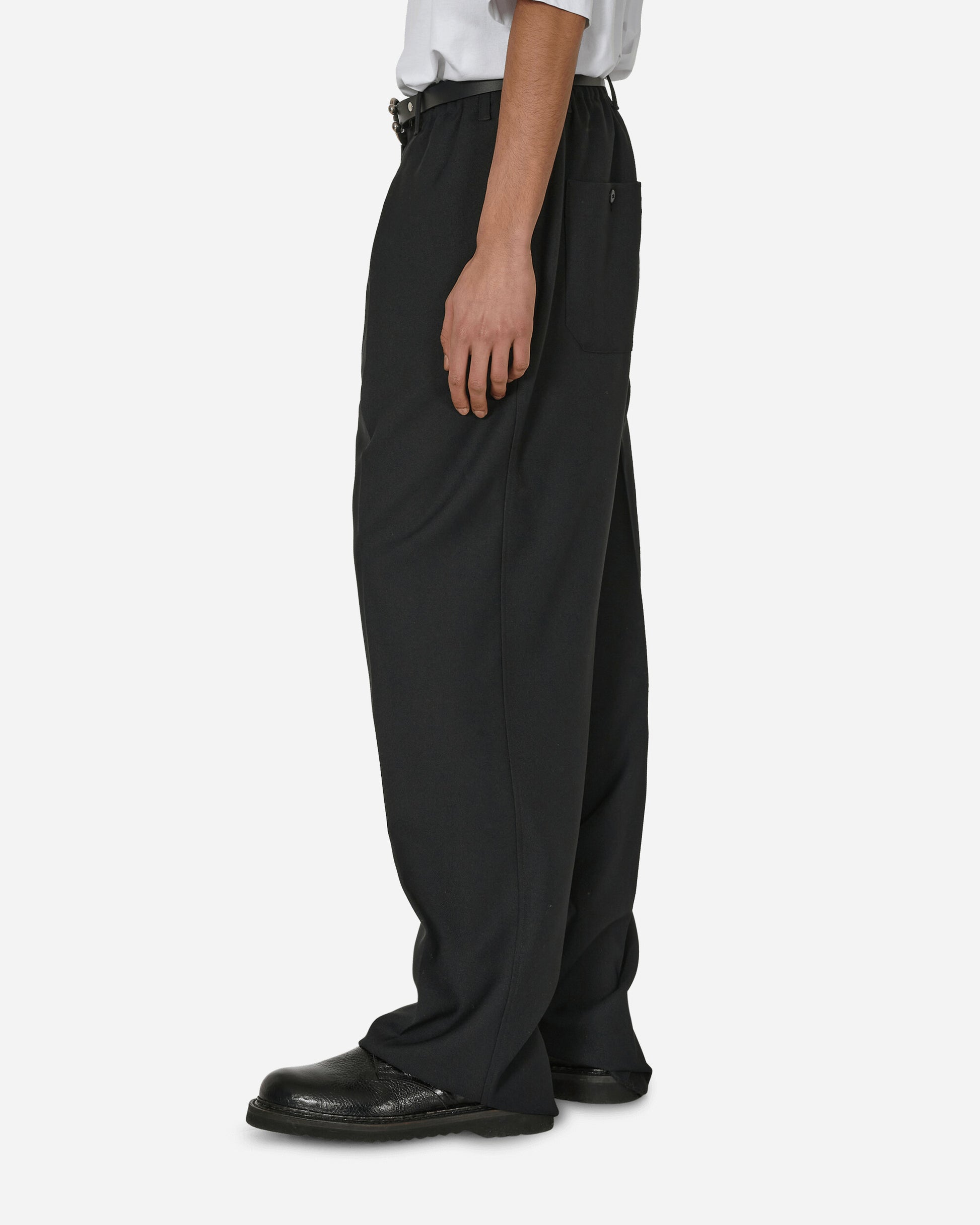 Random Identities Worker Low Crotch Trousers Black Pants Trousers RAN03P103  001