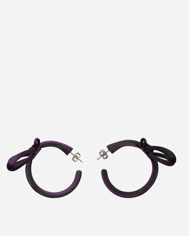 Roussey Wmns Wow Hoops Purple Taffetas Jewellery Earrings S24E09 3