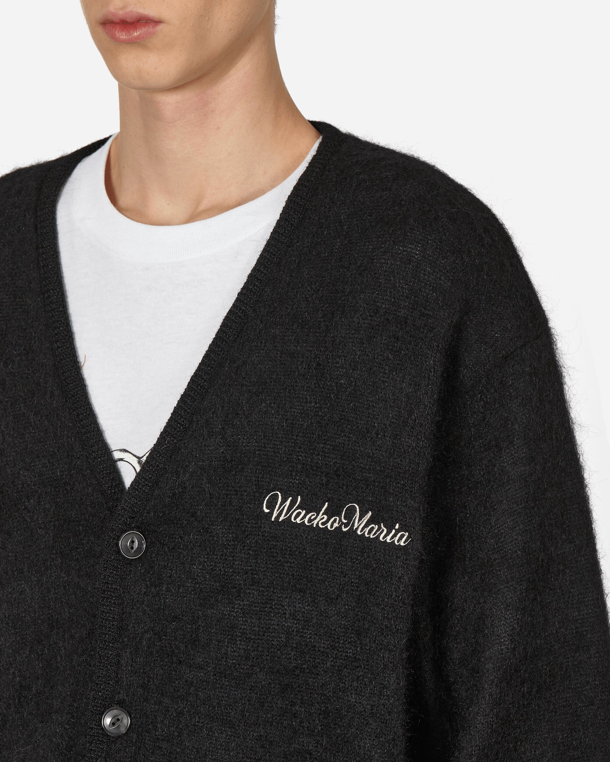 WACKO MARIA Mohair Cardigan ( Type-2 ) Black Knitwears Cardigans 23FW-WMK-KN08 BLACK