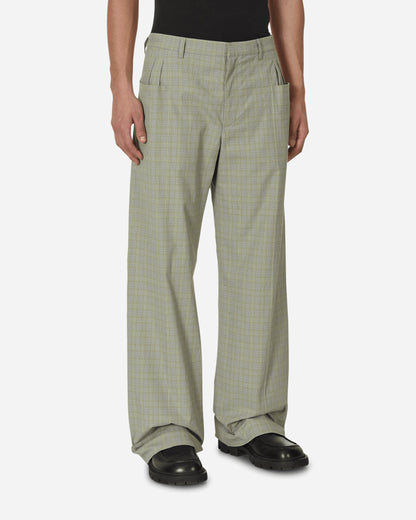 Kiko Kostadinov Orma Reversible Trouser Yellow Check/B&W Pinstripe  Pants Trousers KKSS23T07-24  001