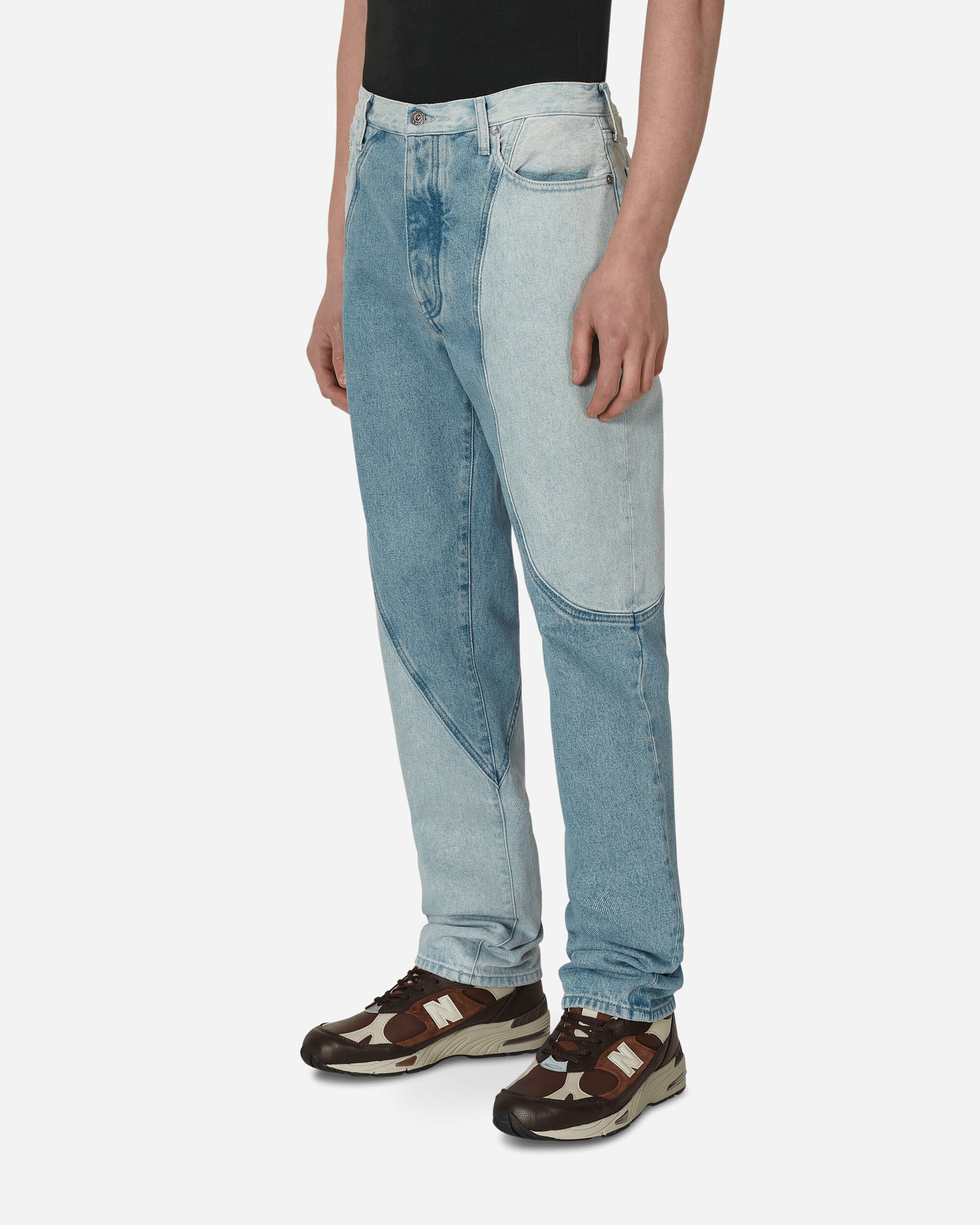Off-White Organic Block Western Jeans Medium Blue Pants Denim OMYA164S23DEN002 4900