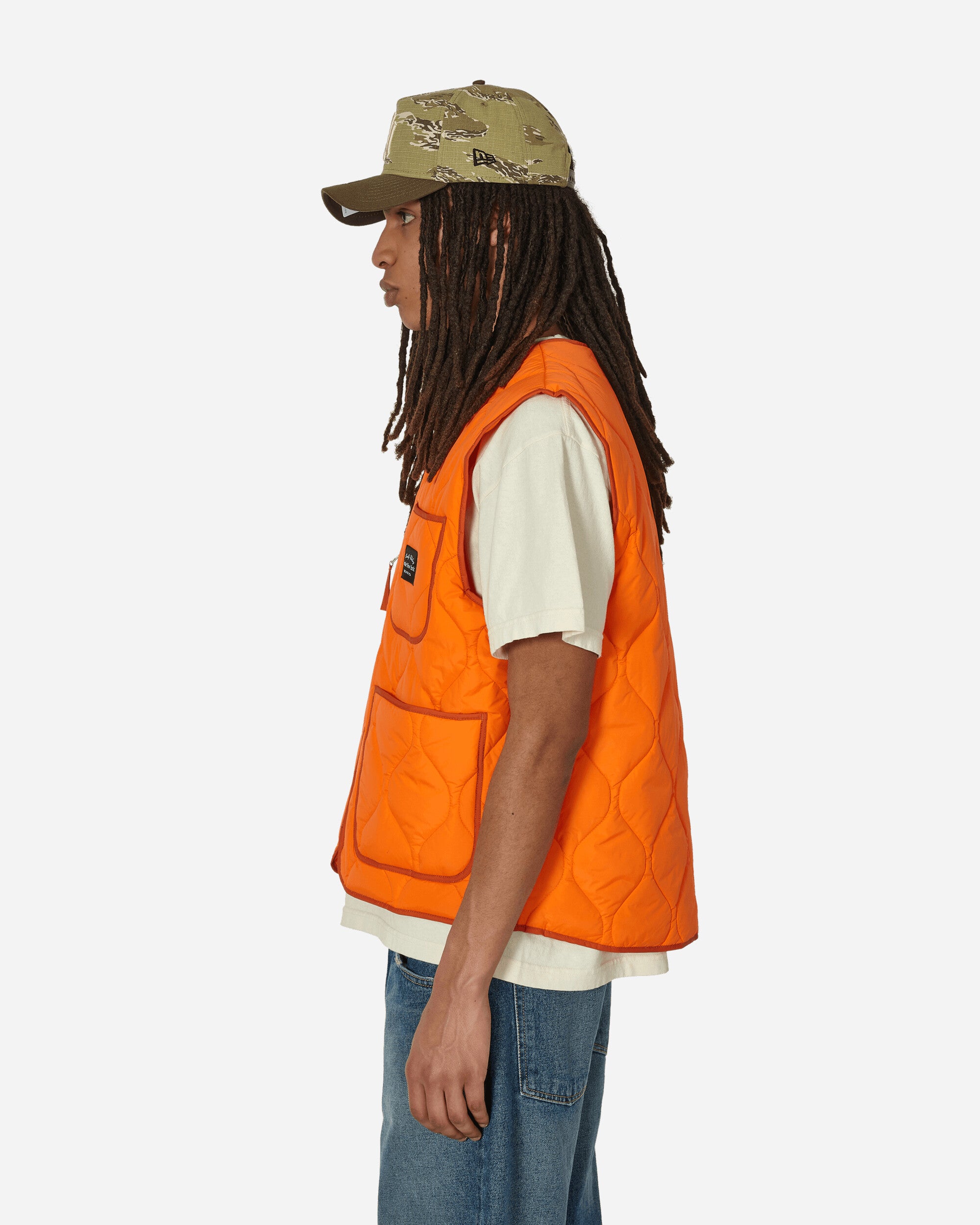 Awake NY Quilted Vest Orange Coats and Jackets Vests 9031853 ORNG