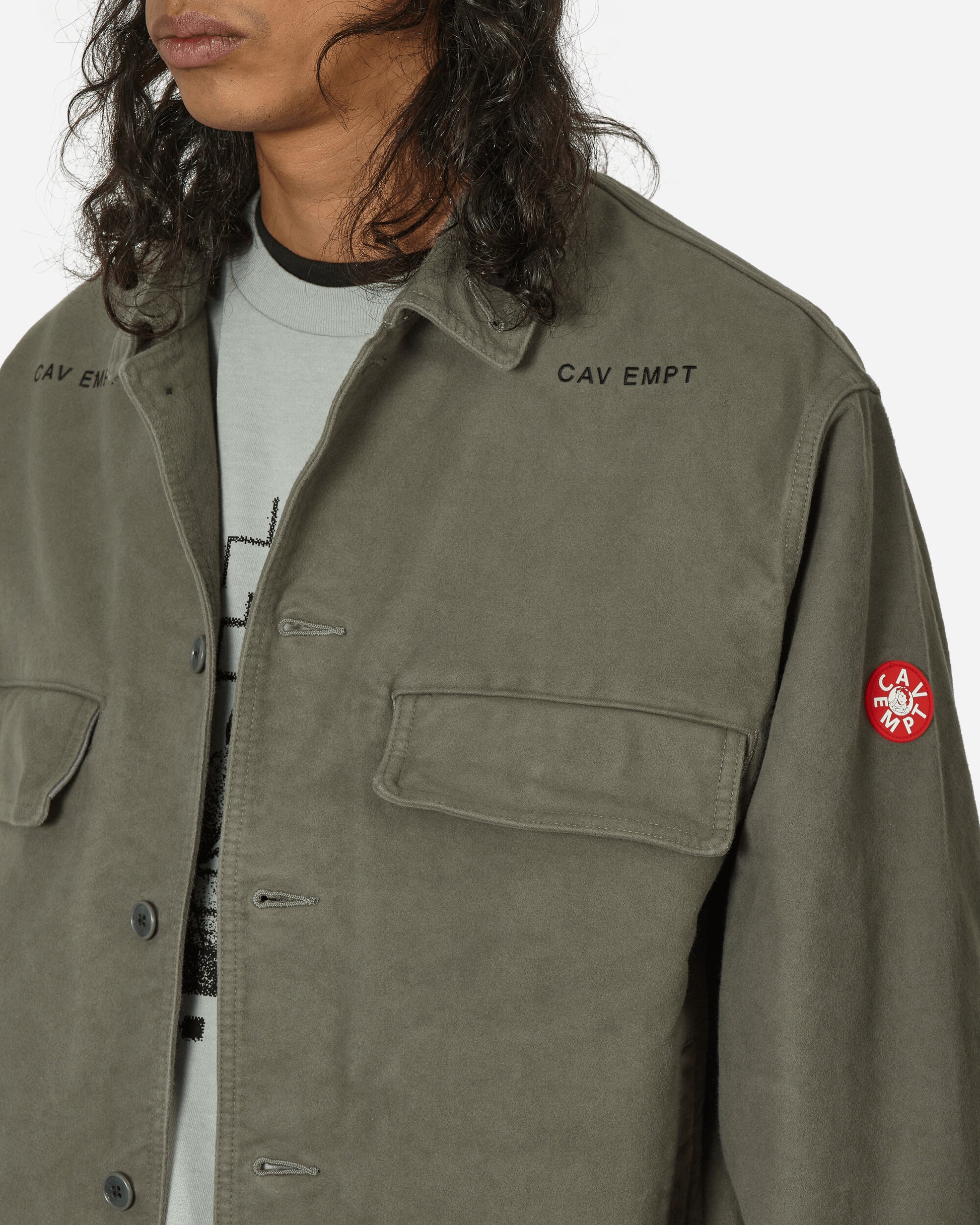 Cav Empt Mol Skin Button Jacket Grey Coats and Jackets Jackets CES25JK17 GRY