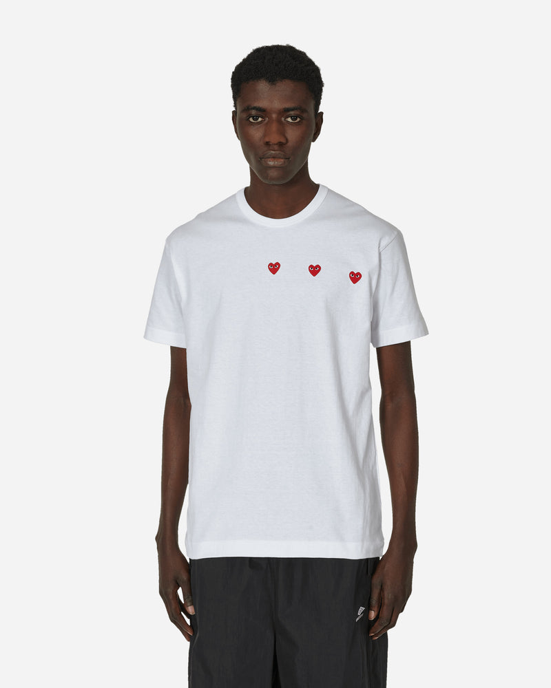 Comme Des Garçons Play T-Shirt Short Sleeve Knit WHITE T-Shirts Shortsleeve P1T337 3