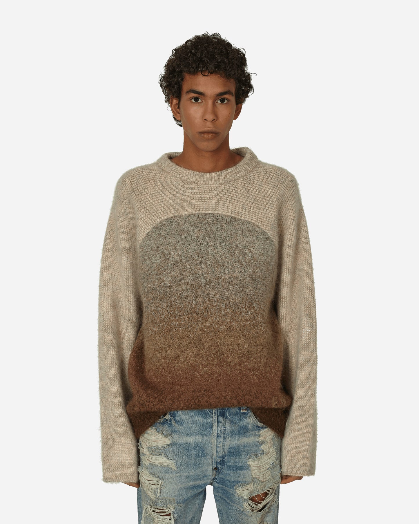 ERL Gradient Rainbow Sweater Brown Knitwears Sweaters ERL07N001 2