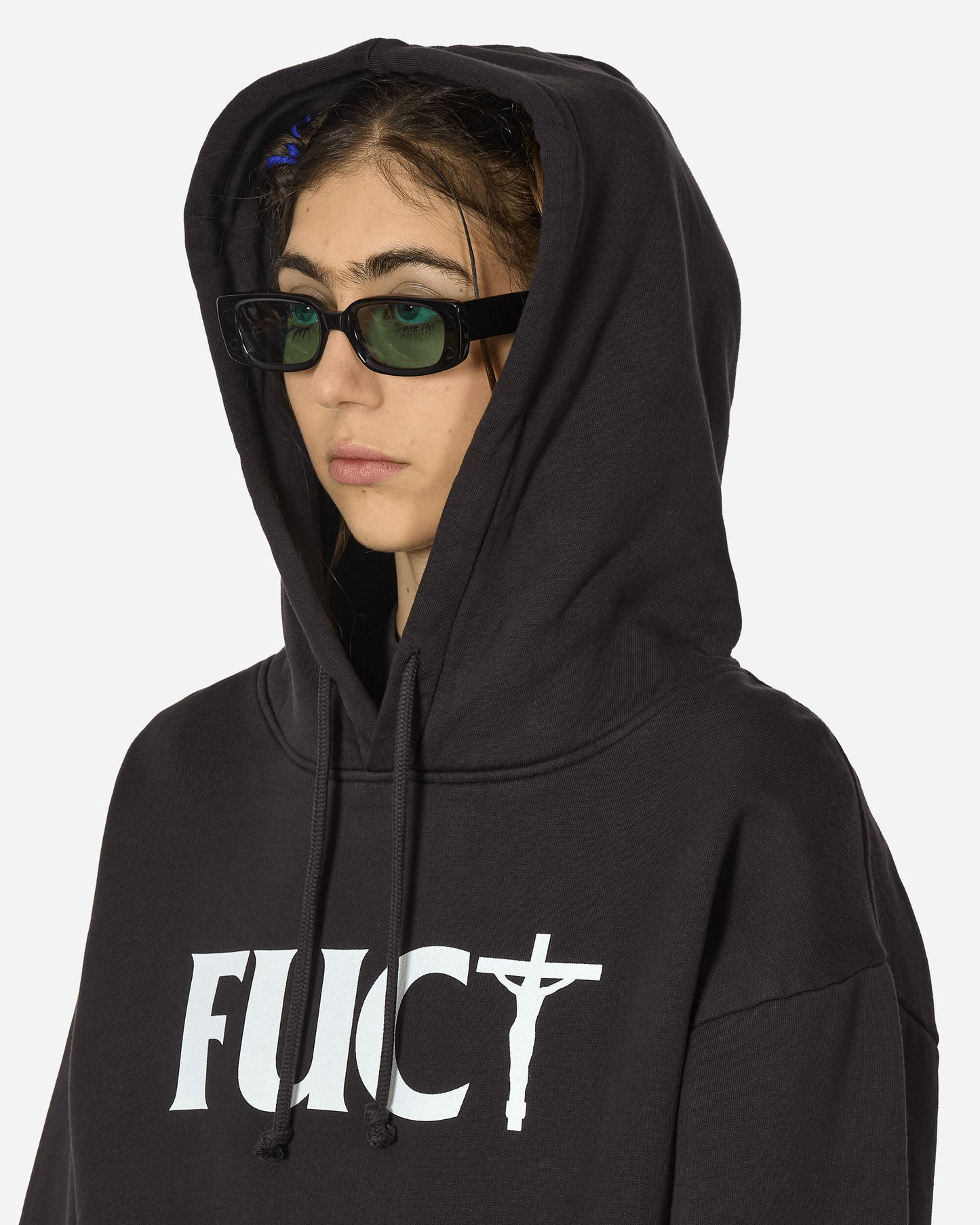 FUCT Cross Fuct Hoodie Black Sweatshirts Hoodies TBMW0102JY46 BLK0001