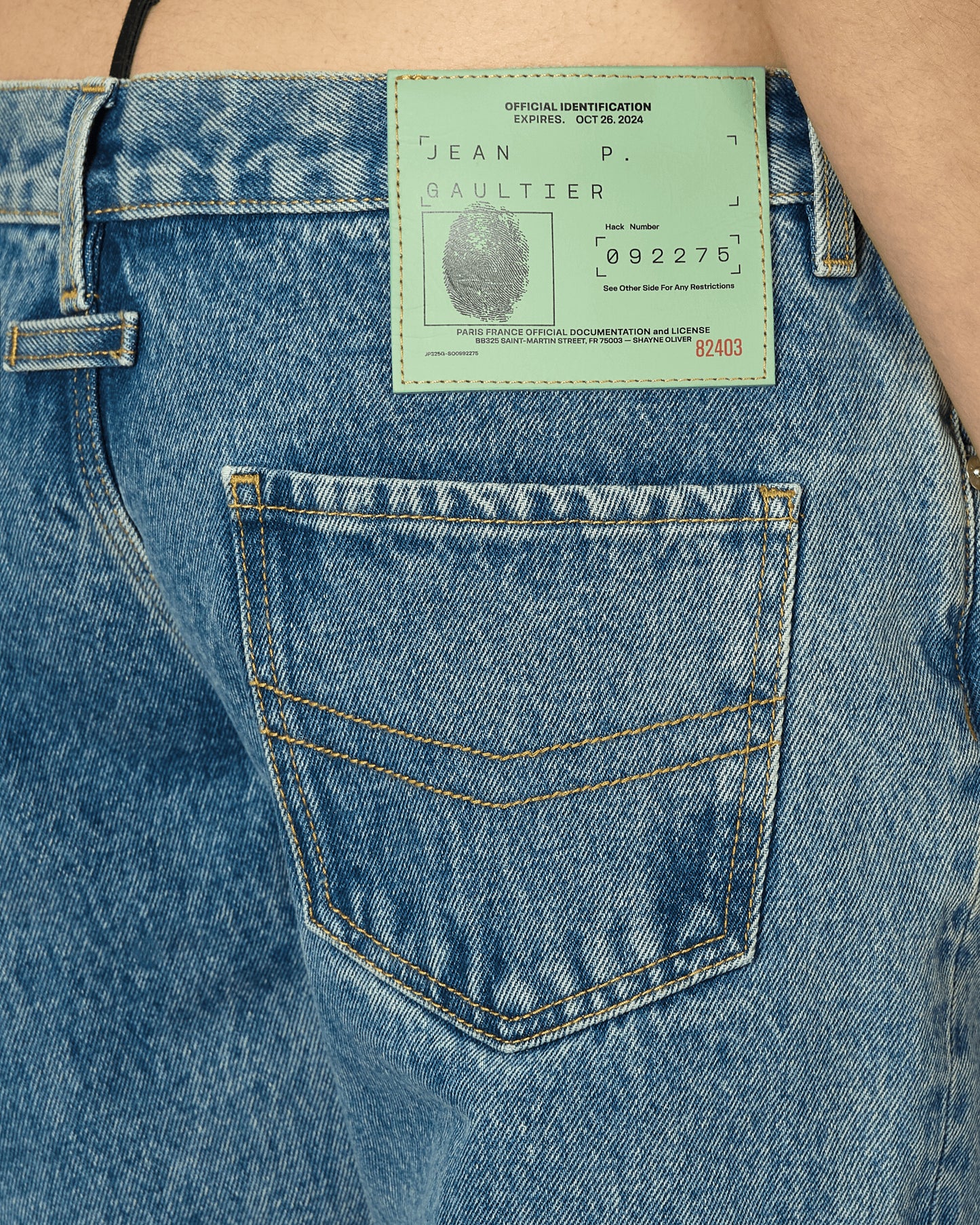 Jean Paul Gaultier Wmns Denim Skinny Jean Light Blue Pants Denim PA116LP-D010 56