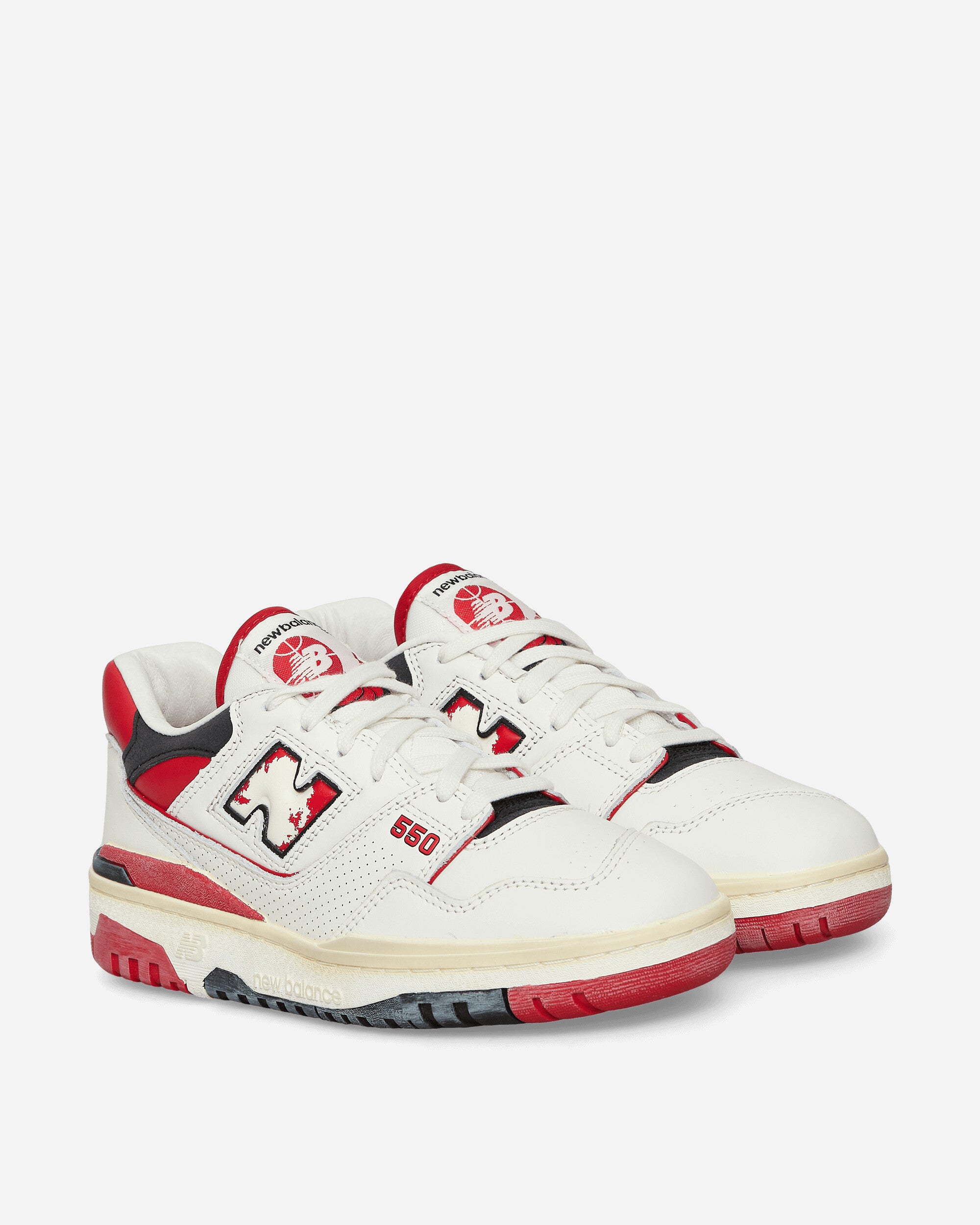 New Balance BB550VGA Off White/Red Sneakers Low BB550VGA