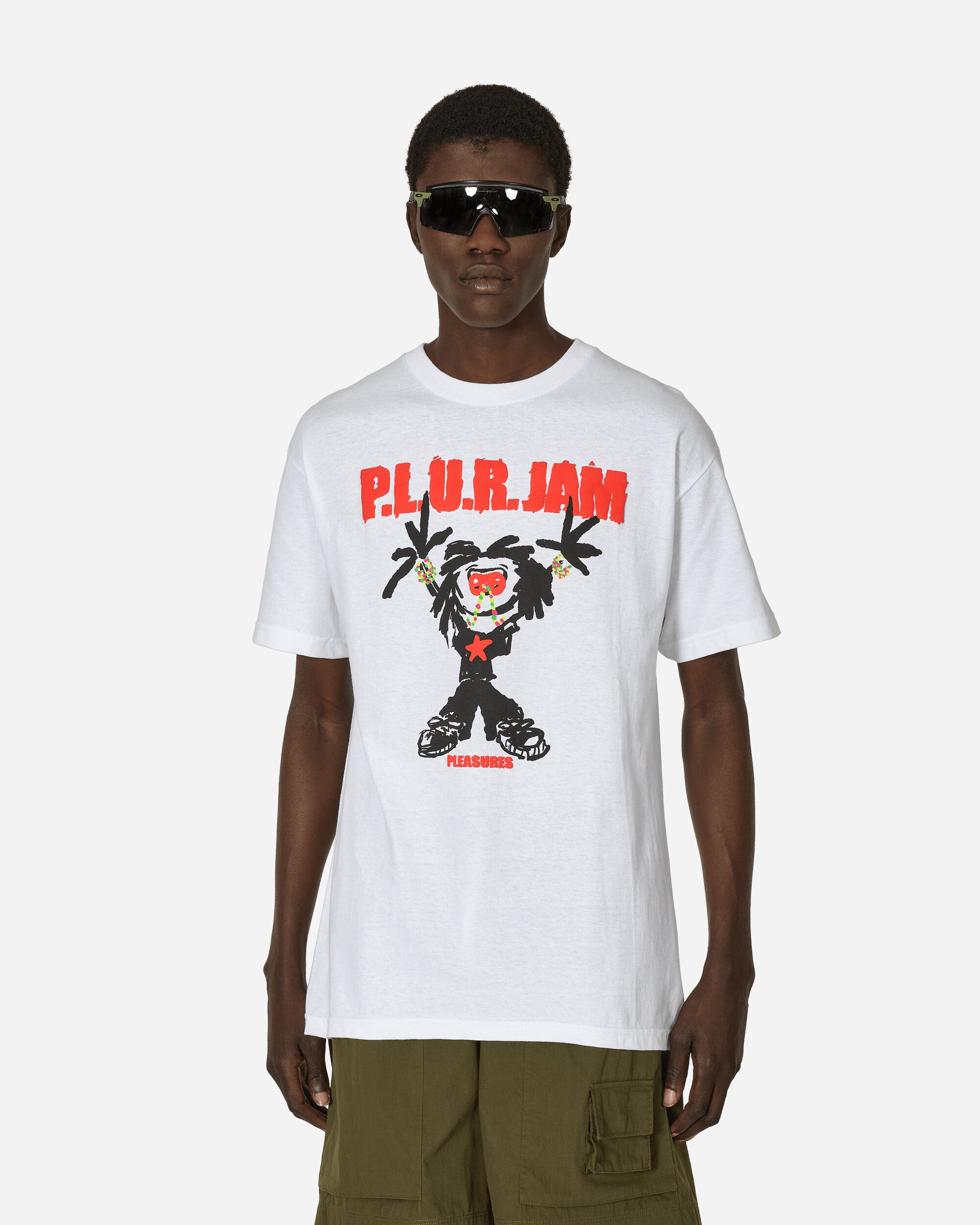 Pleasures P.L.U.R. Jam T-Shirt White T-Shirts Shortsleeve 9505035 WHITE