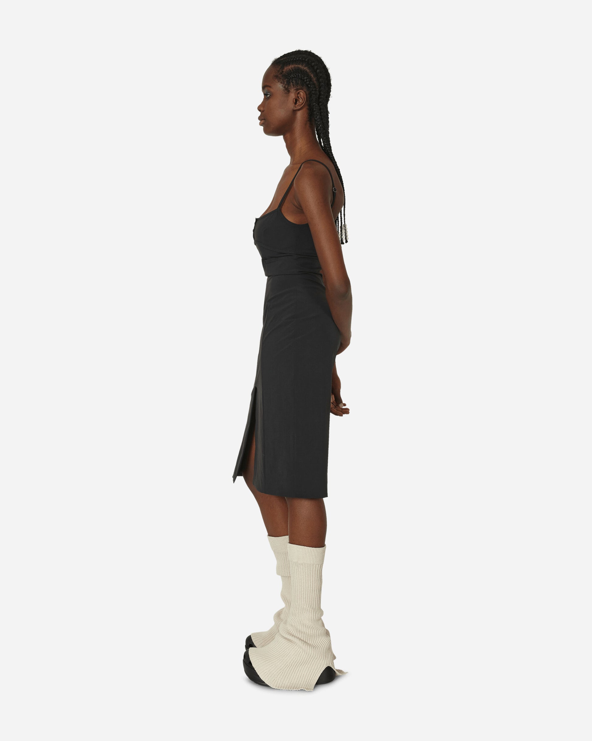 Priscavera Wmns Stretch Tailored Midi Dress Black Dresses Dress Mid 003156-181 BK