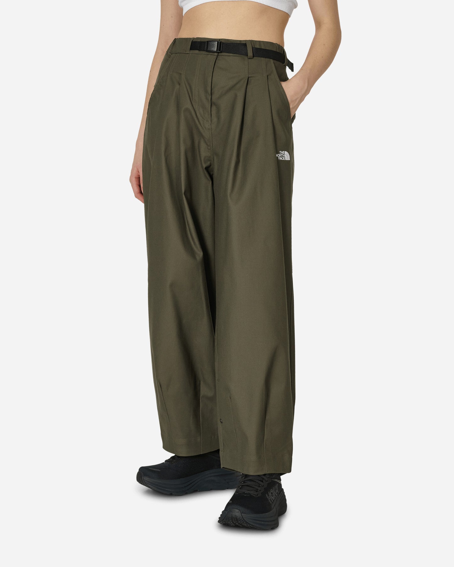 The North Face Wmns W Pleated Casual Pants New Taupe Green Pants Casual NF0A88KV 21L1
