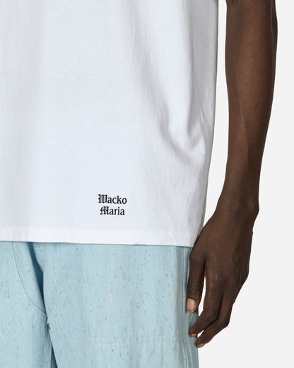 WACKO MARIA Washed Heavy Weight Crew Neck T-Shirt (Type-1) White T-Shirts Shortsleeve WMT-WT01 WHI