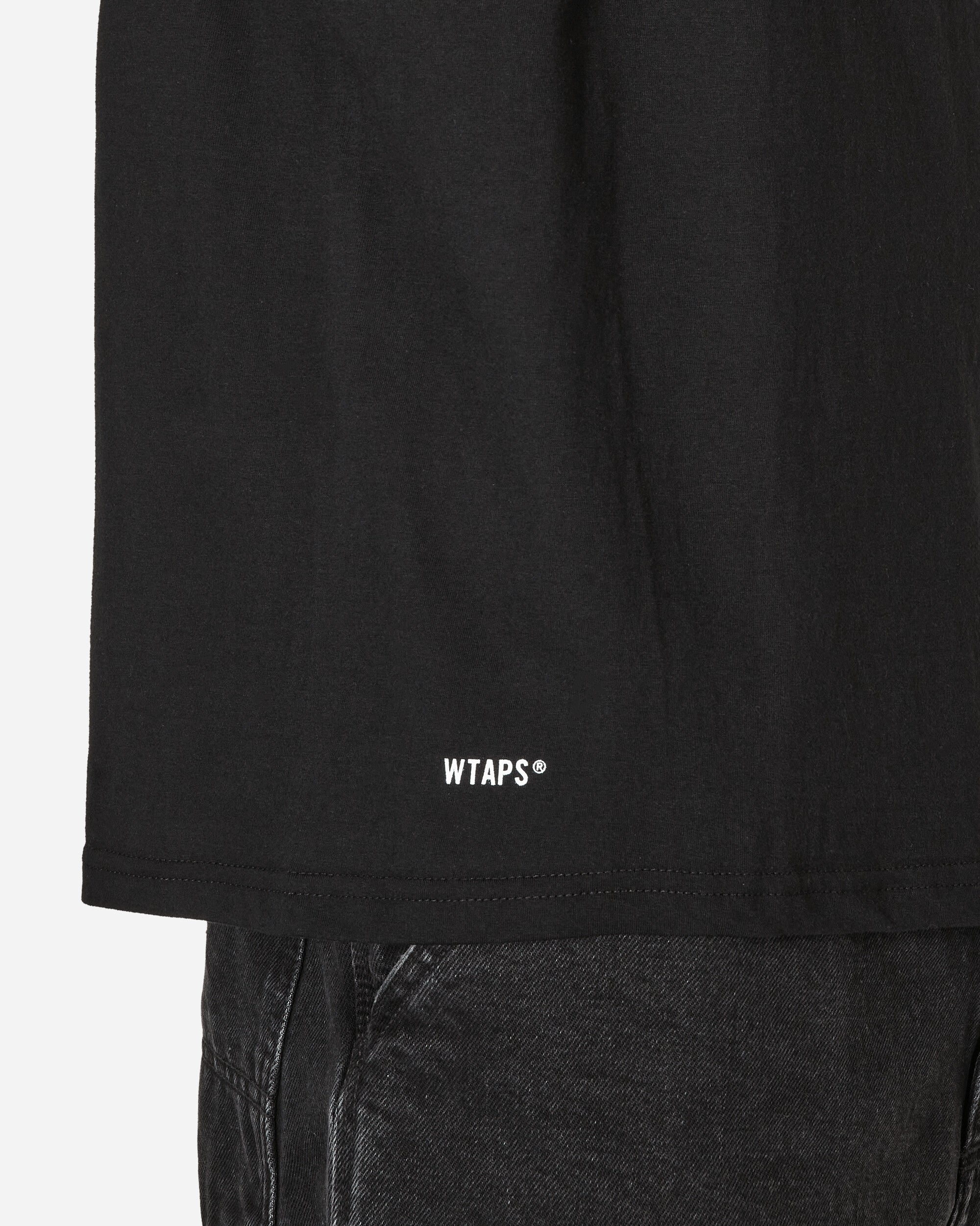 WTAPS Dt Cut & Sewn Black T-Shirts Shortsleeve 241MYDT-UWM01 BLK
