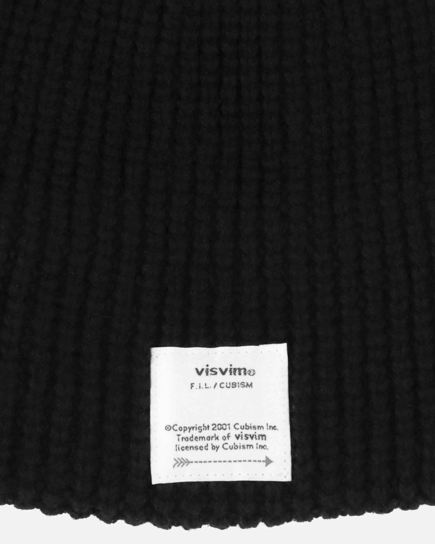 visvim Knit Beanie (W/Ws) Black Hats Beanies 0123203003013 1