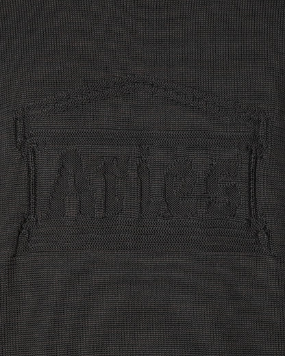 Aries Recycled Reverse Knit Temple Sweater Vest Black Coats and Jackets Vests CTAR40024 BLK
