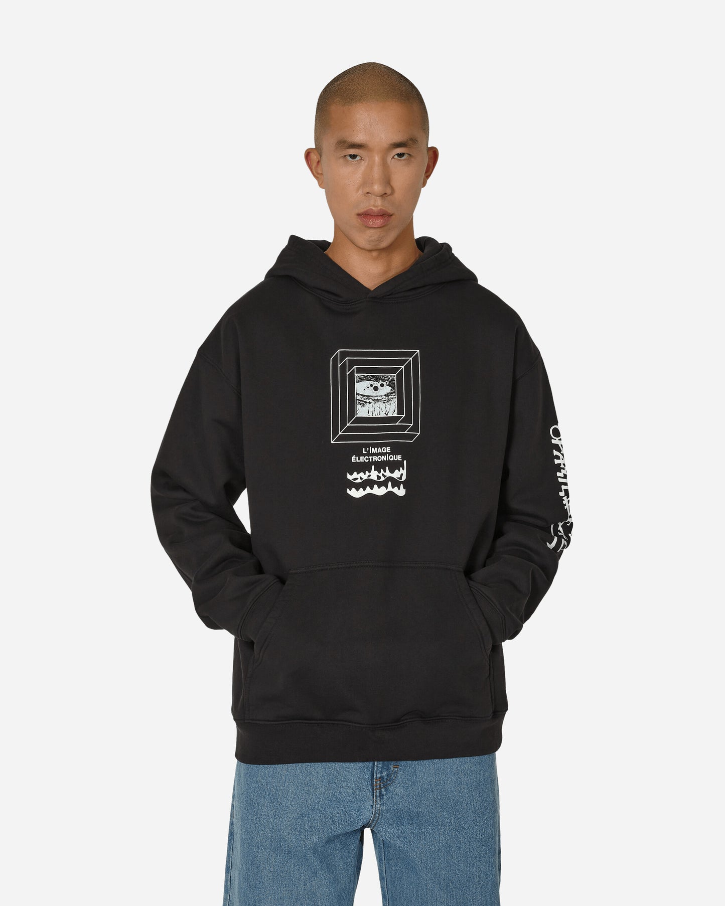 Brain Dead Electronique Hoodie Black Sweatshirts Hoodies BDF23T09003549 BK01