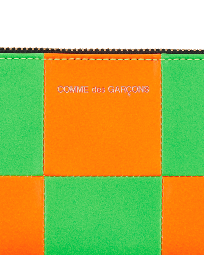 Comme Des Garcons Wallet Fluo Light Orange/ Green Wallets and Cardholders Wallets SA8100FS 1