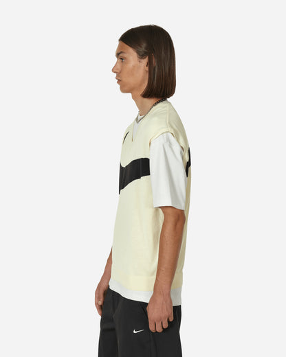 Nike Swoosh Sweater Vest Coconut Milk/Black Coats and Jackets Vests FD2873-113