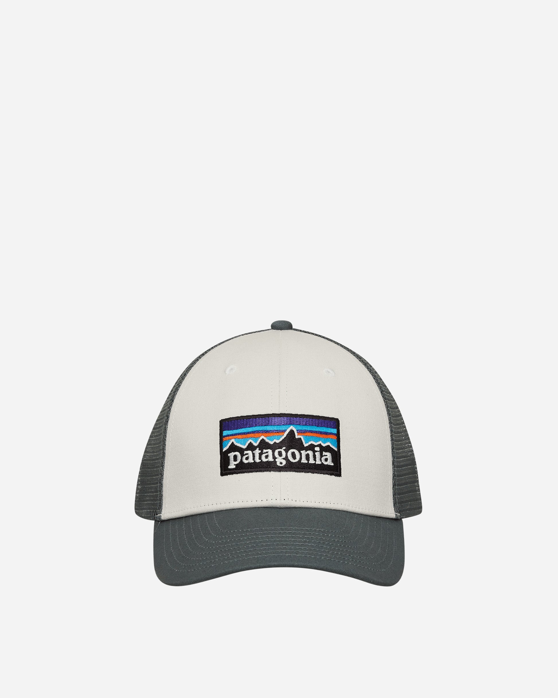 Patagonia P-6 Logo Lopro Trucker Hat White w/Nouveau Green Hats Caps 38283 WNVO