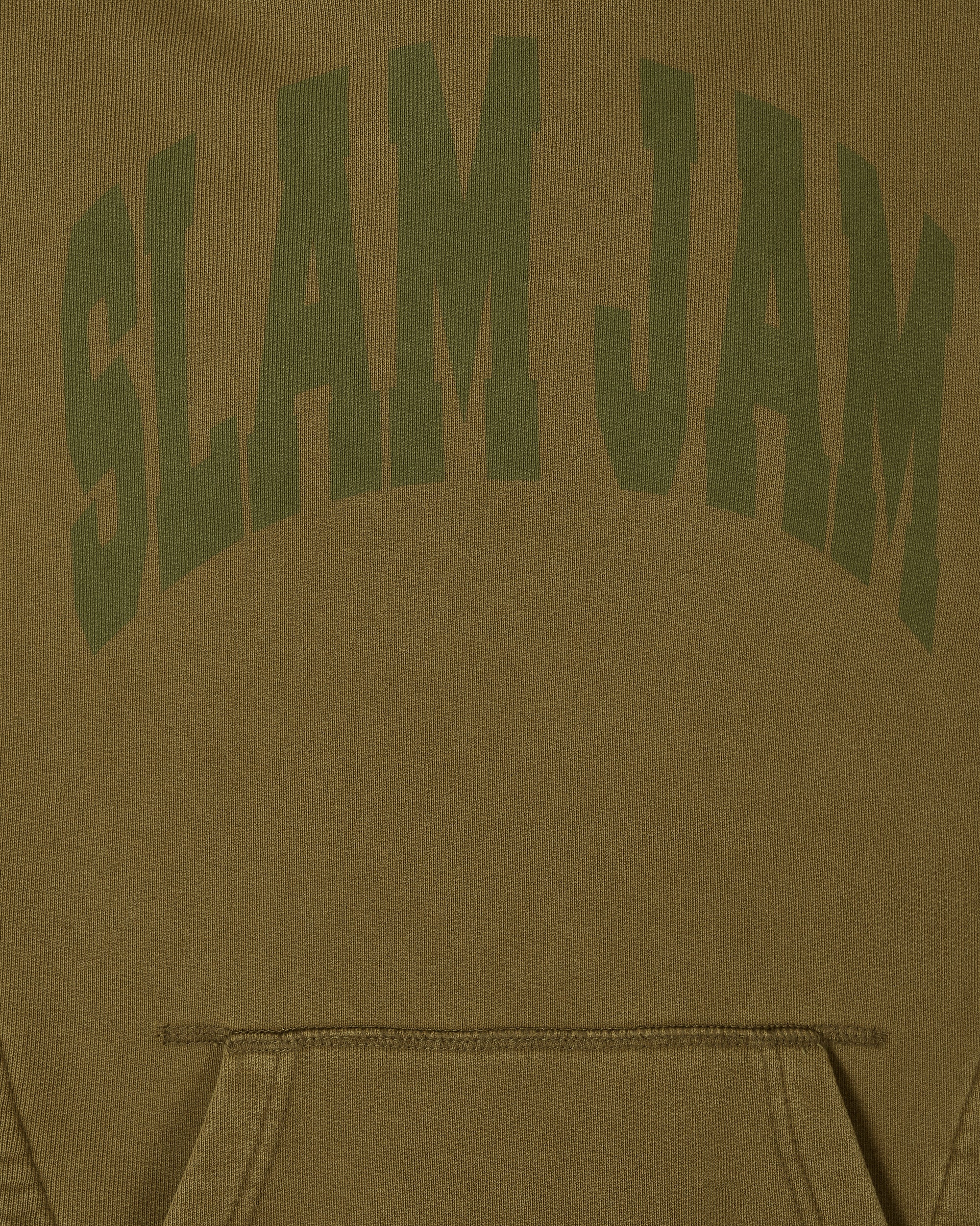 Slam Jam Panel Hoodie Green Brown Sweatshirts Hoodies SBM0015FA07 GRNBW01